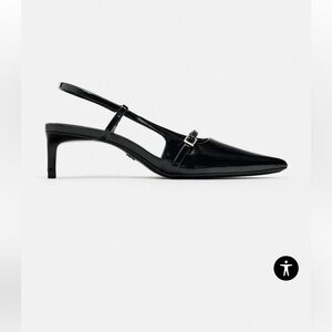 Zara Buckled Strap Slingback Shoes